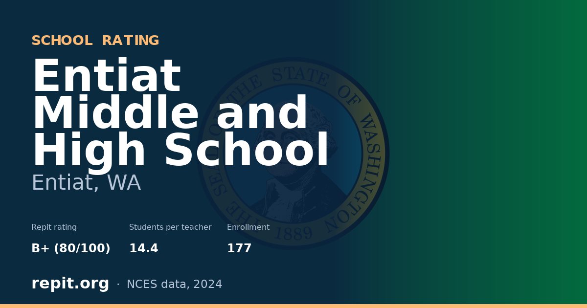Entiat Middle and High School, Entiat, WA — Repit school rating B+ (80/100)