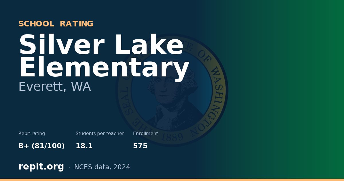 Silver Lake Elementary, Everett, WA — Repit school rating B+ (81/100)