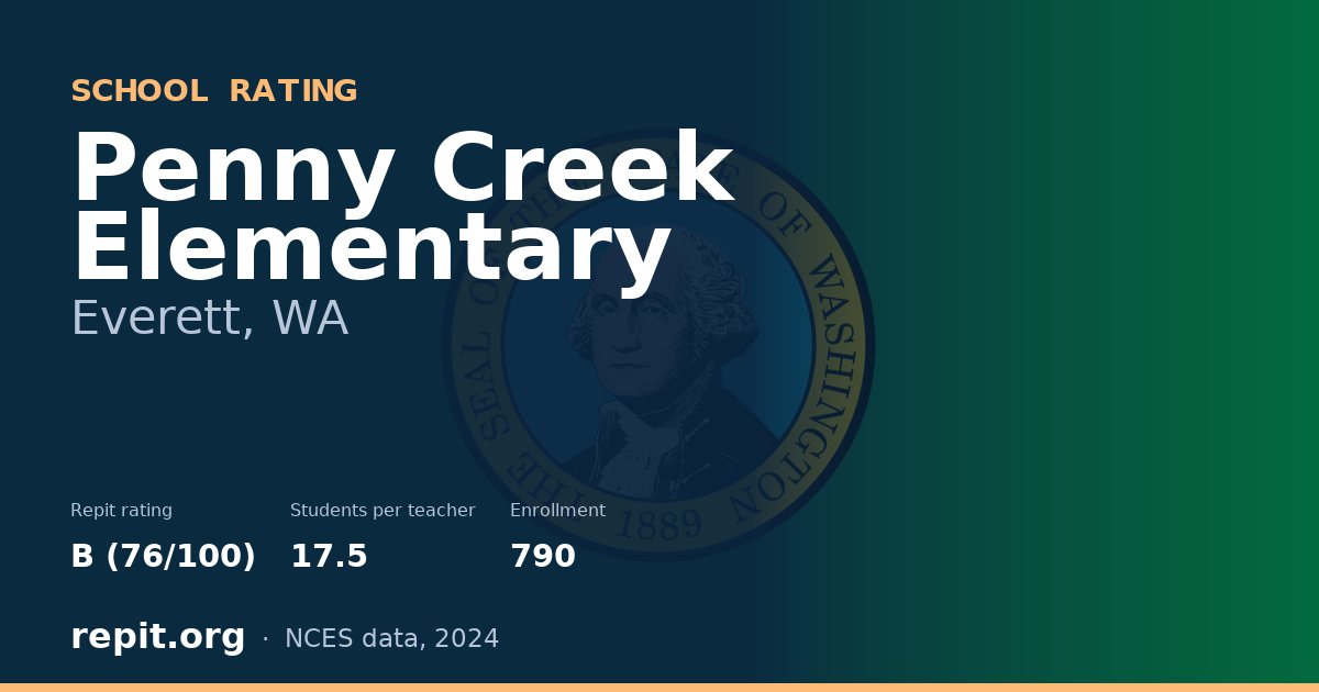 Penny Creek Elementary, Everett, WA — Repit school rating B (76/100)