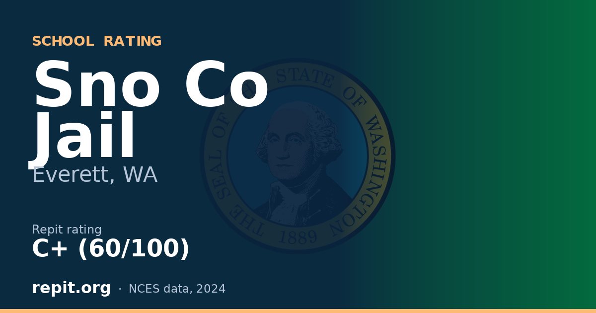 Sno Co Jail, Everett, WA — Repit school rating C+ (60/100)