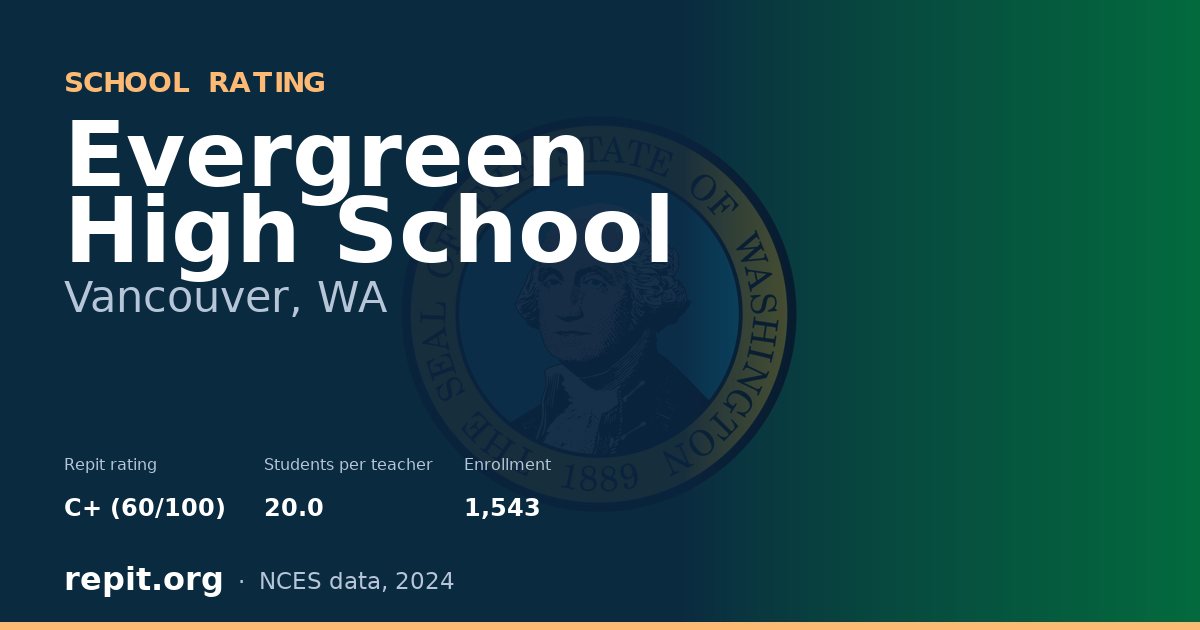 Evergreen High School, Vancouver, WA — Repit school rating C+ (60/100)