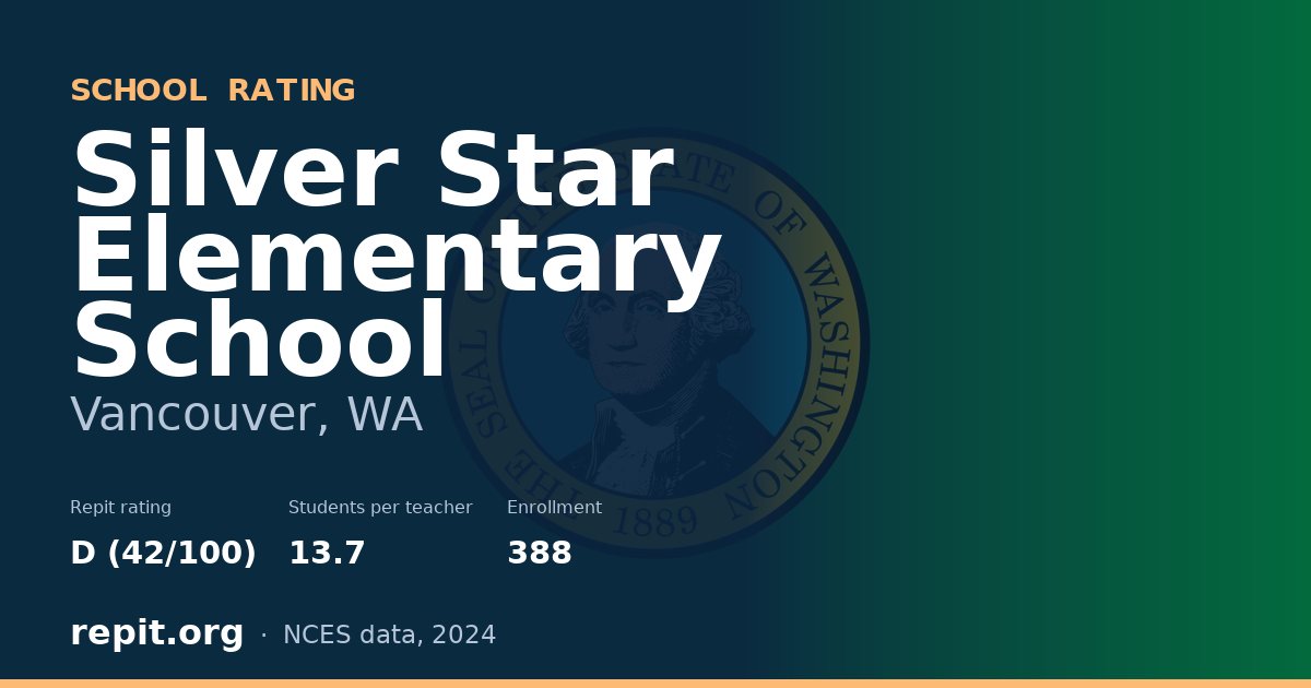Silver Star Elementary School, Vancouver, WA — Repit school rating D (42/100)