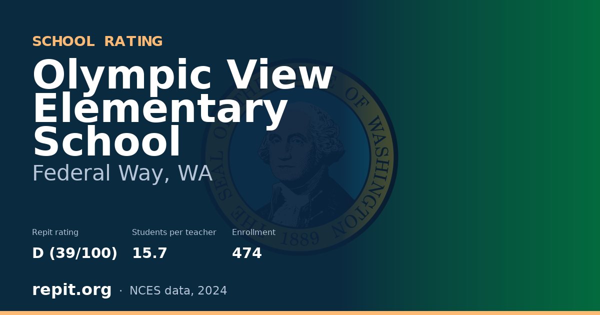 Olympic View Elementary School, Federal Way, WA — Repit school rating D (39/100)