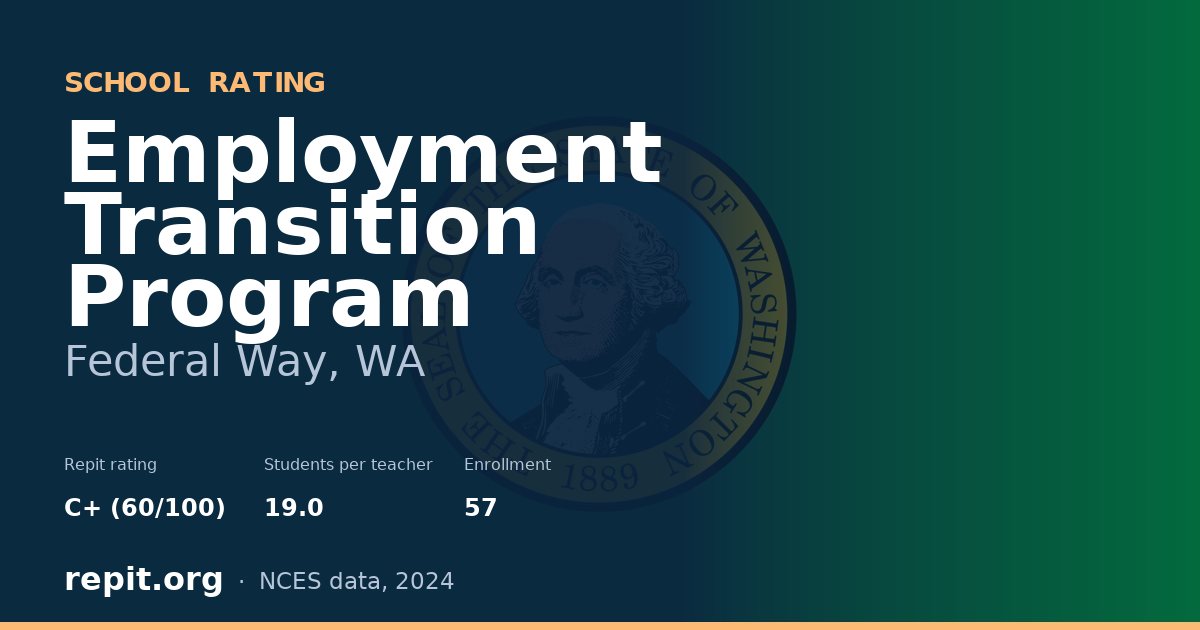 Employment Transition Program, Federal Way, WA — Repit school rating C+ (60/100)