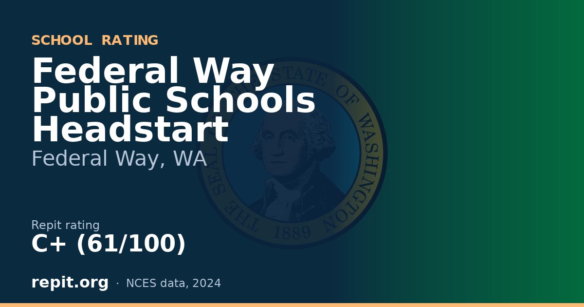 Federal Way Public Schools Headstart, Federal Way, WA — Repit school rating C+ (61/100)
