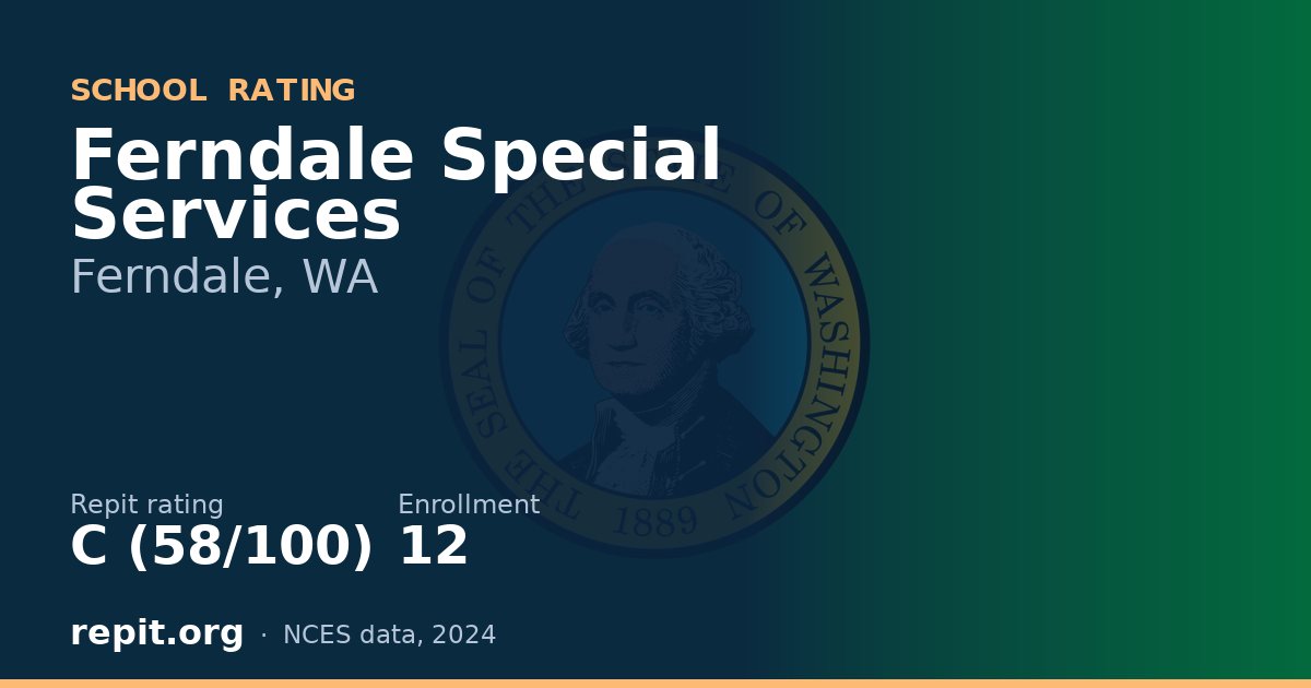 Ferndale Special Services, Ferndale, WA — Repit school rating C (58/100)