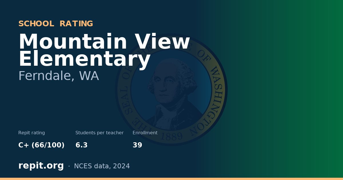 Mountain View Elementary, Ferndale, WA — Repit school rating C+ (66/100)
