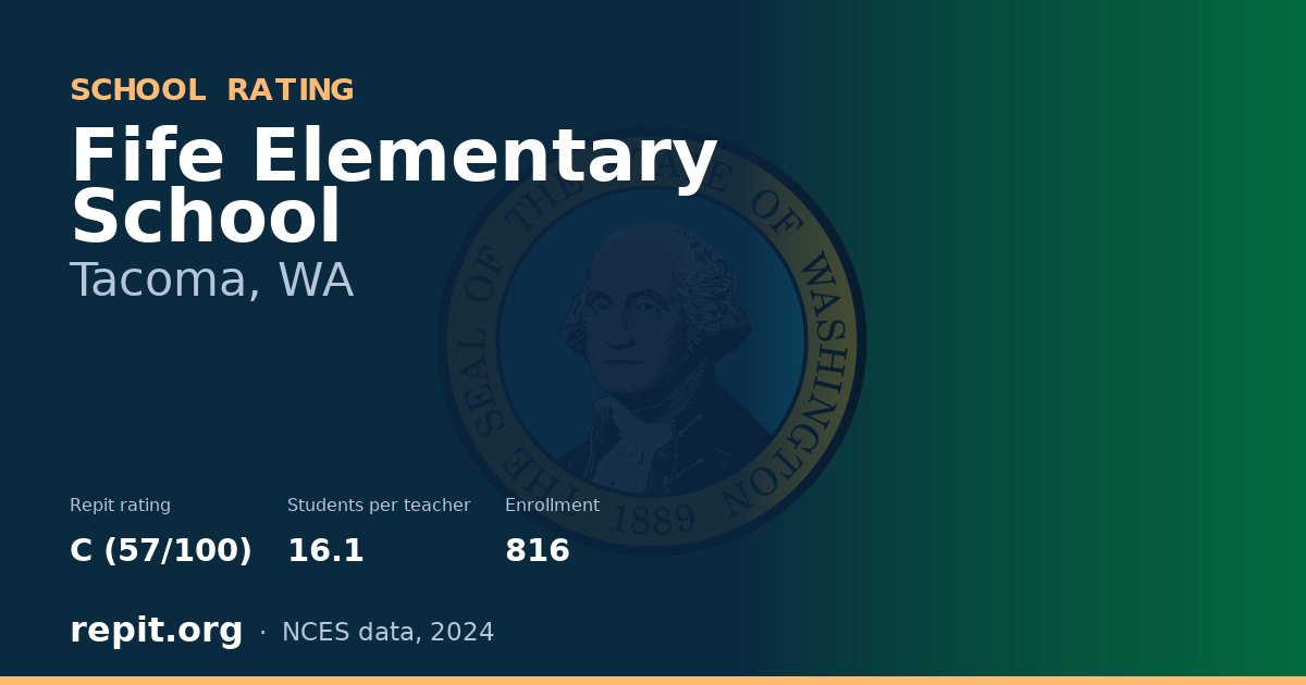 Fife Elementary School, Tacoma, WA — Repit school rating C (57/100)