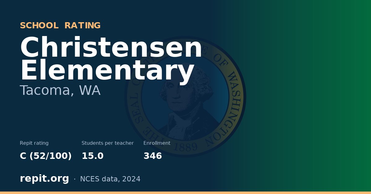 Christensen Elementary, Tacoma, WA — Repit school rating C (52/100)
