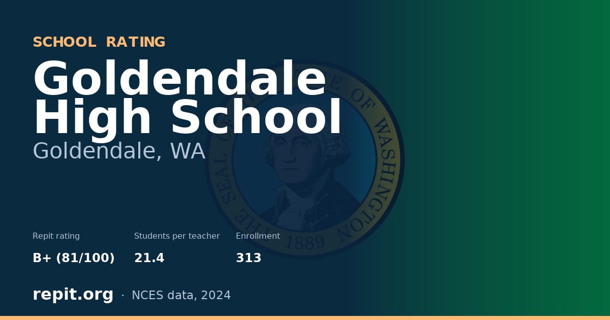 Goldendale High School, Goldendale, WA — Repit school rating B+ (81/100)