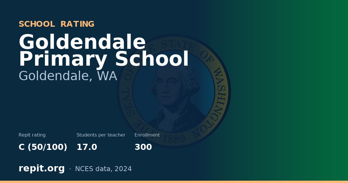 Goldendale Primary School, Goldendale, WA — Repit school rating C (50/100)