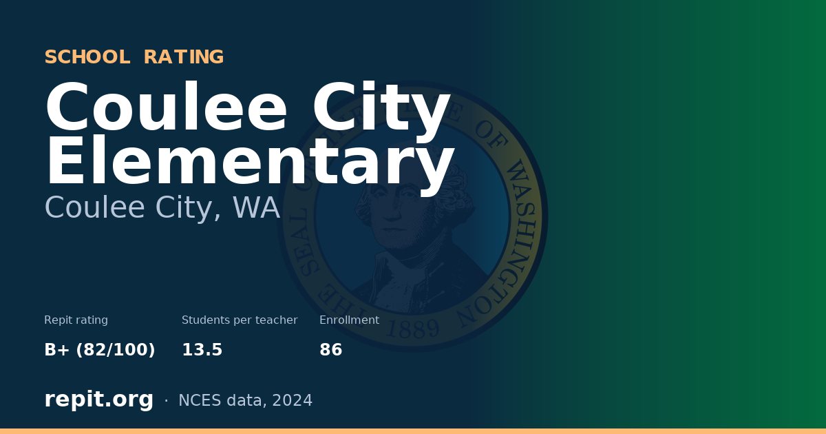 Coulee City Elementary, Coulee City, WA — Repit school rating B+ (82/100)