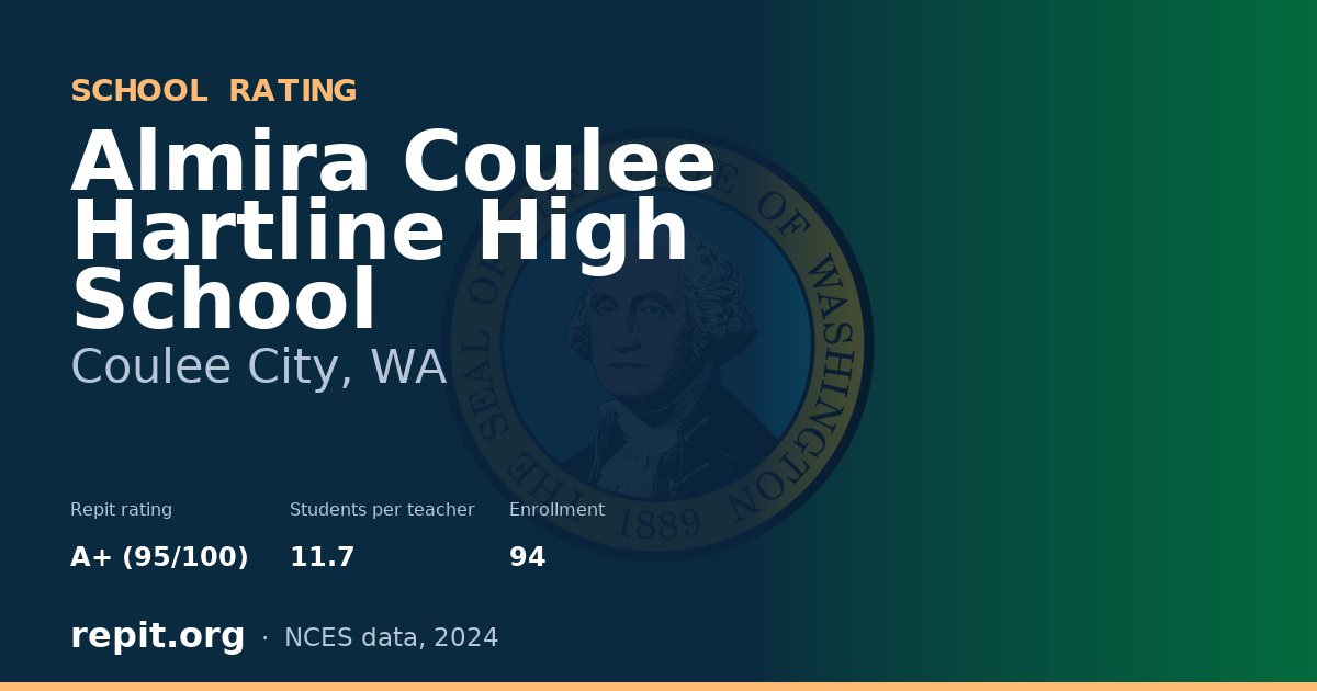 Almira Coulee Hartline High School, Coulee City, WA — Repit school rating A+ (95/100)
