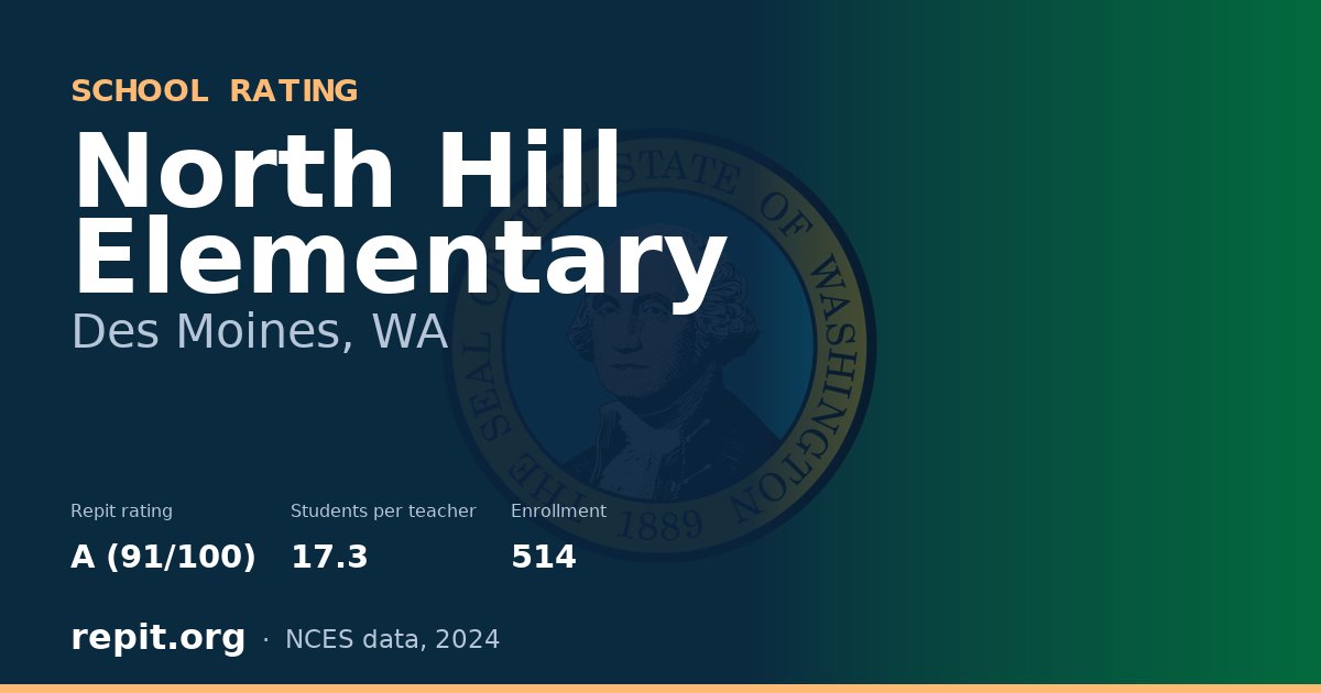 North Hill Elementary, Des Moines, WA — Repit school rating A (91/100)