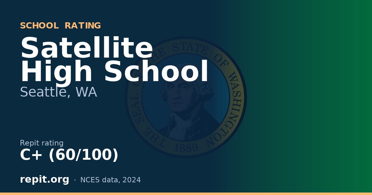 Satellite High School, Seattle, WA — Repit school rating C+ (60/100)