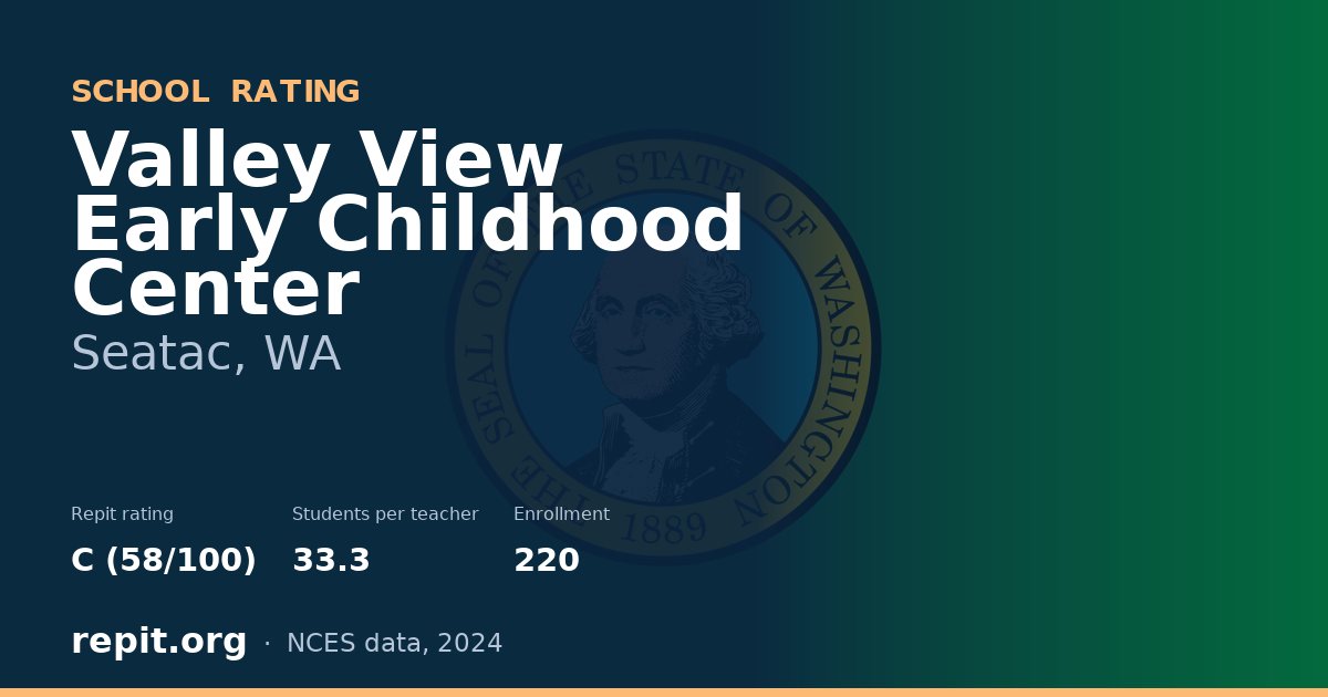 Valley View Early Childhood Center, Seatac, WA — Repit school rating C (58/100)