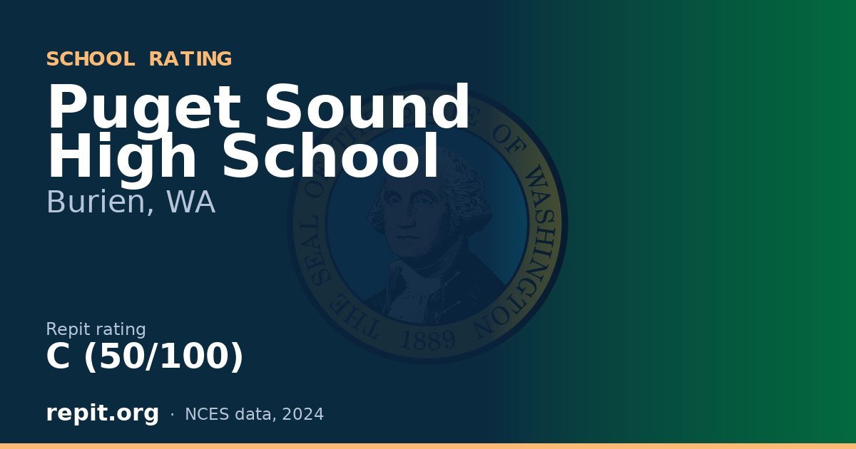 Puget Sound High School, Burien, WA — Repit school rating C (50/100)