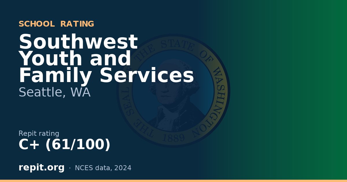 Southwest Youth and Family Services, Seattle, WA — Repit school rating C+ (61/100)
