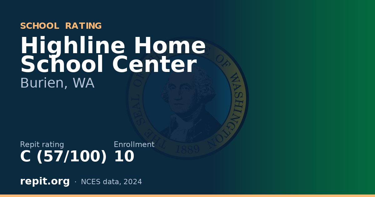 Highline Home School Center, Burien, WA — Repit school rating C (57/100)