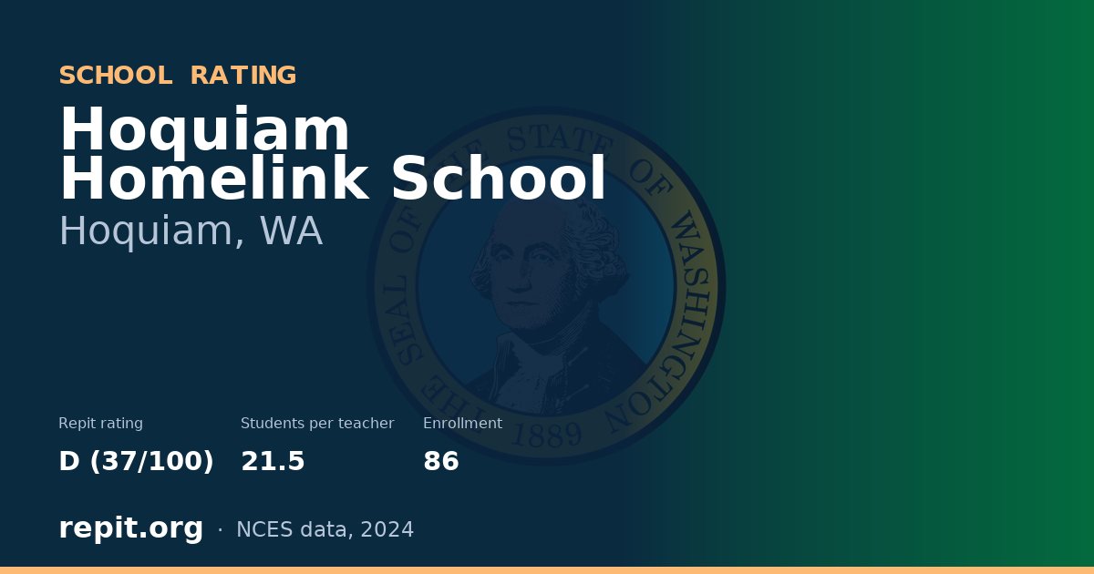 Hoquiam Homelink School, Hoquiam, WA — Repit school rating D (37/100)