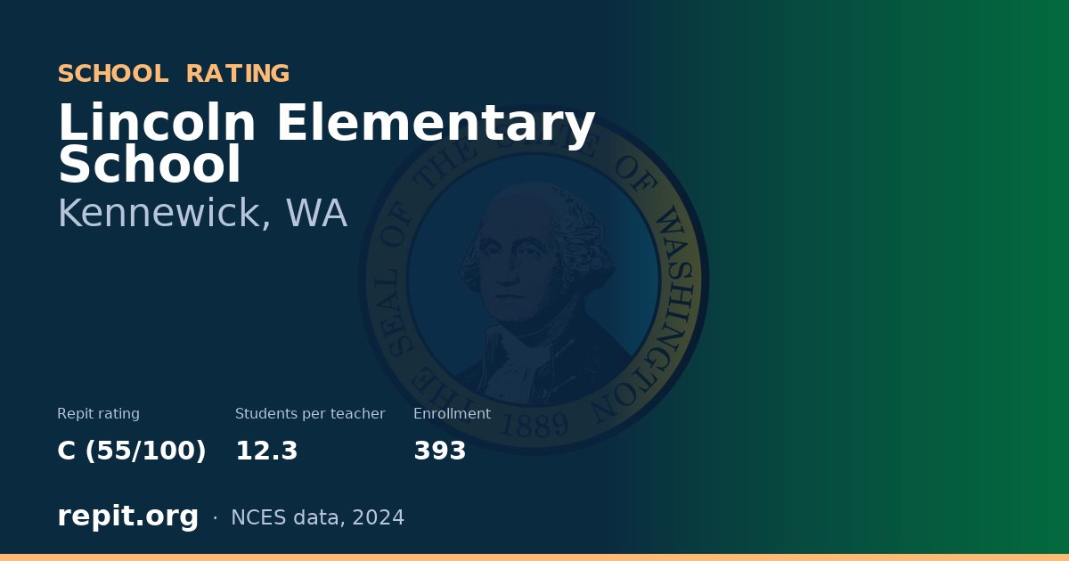 Lincoln Elementary School, Kennewick, WA — Repit school rating C (55/100)