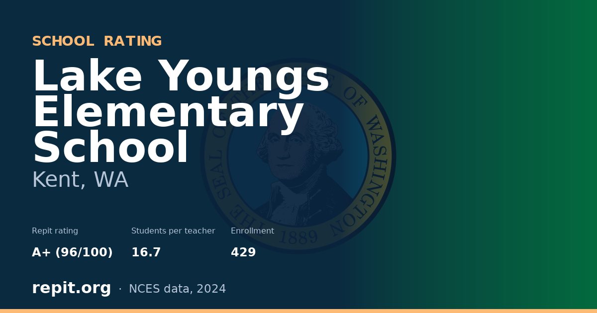 Lake Youngs Elementary School, Kent, WA — Repit school rating A+ (96/100)