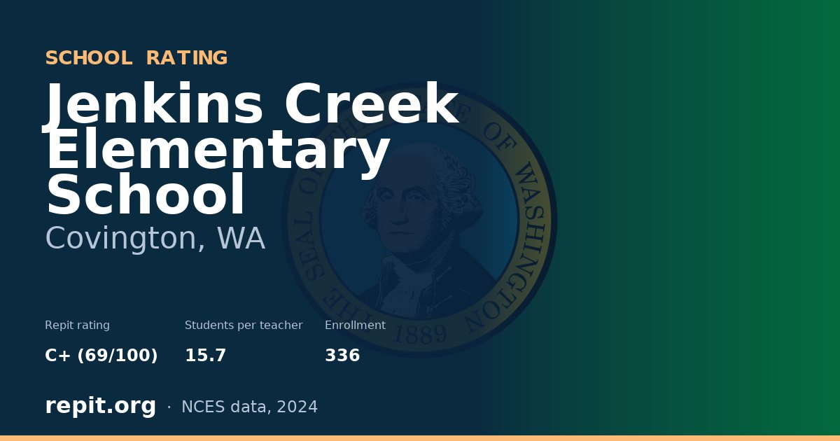 Jenkins Creek Elementary School, Covington, WA — Repit school rating C+ (69/100)