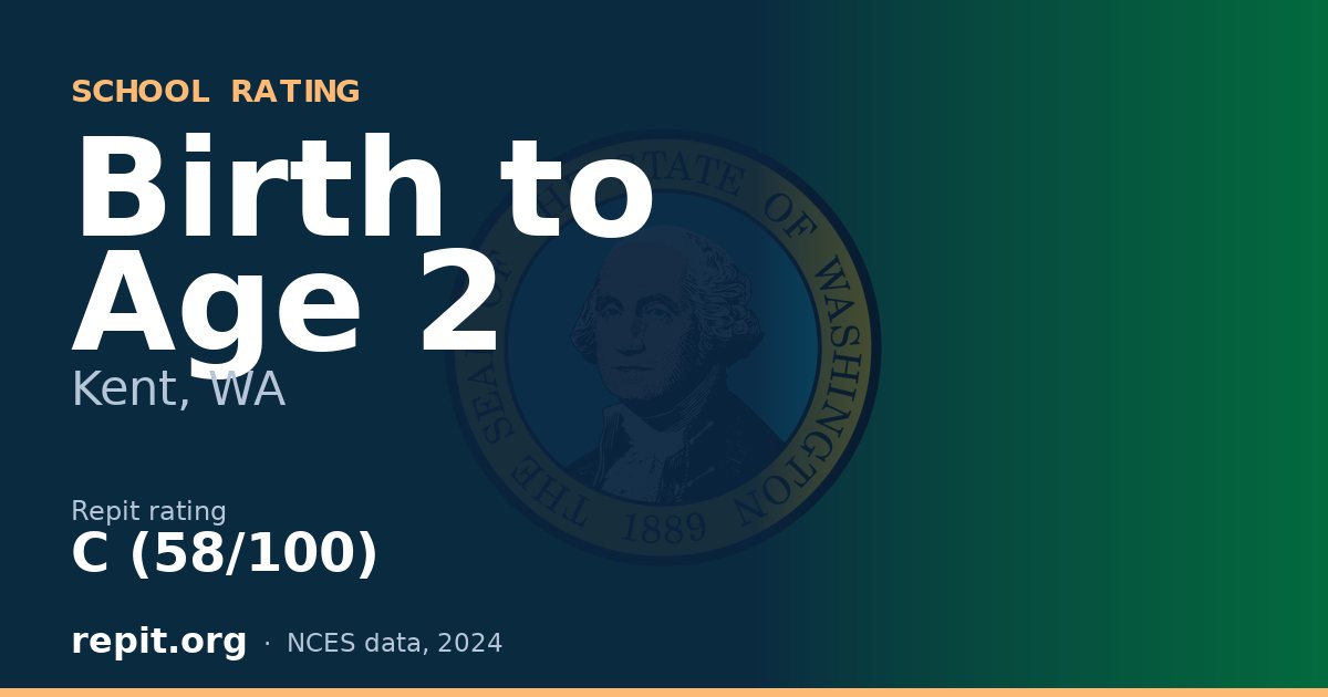 Birth to Age 2, Kent, WA — Repit school rating C (58/100)