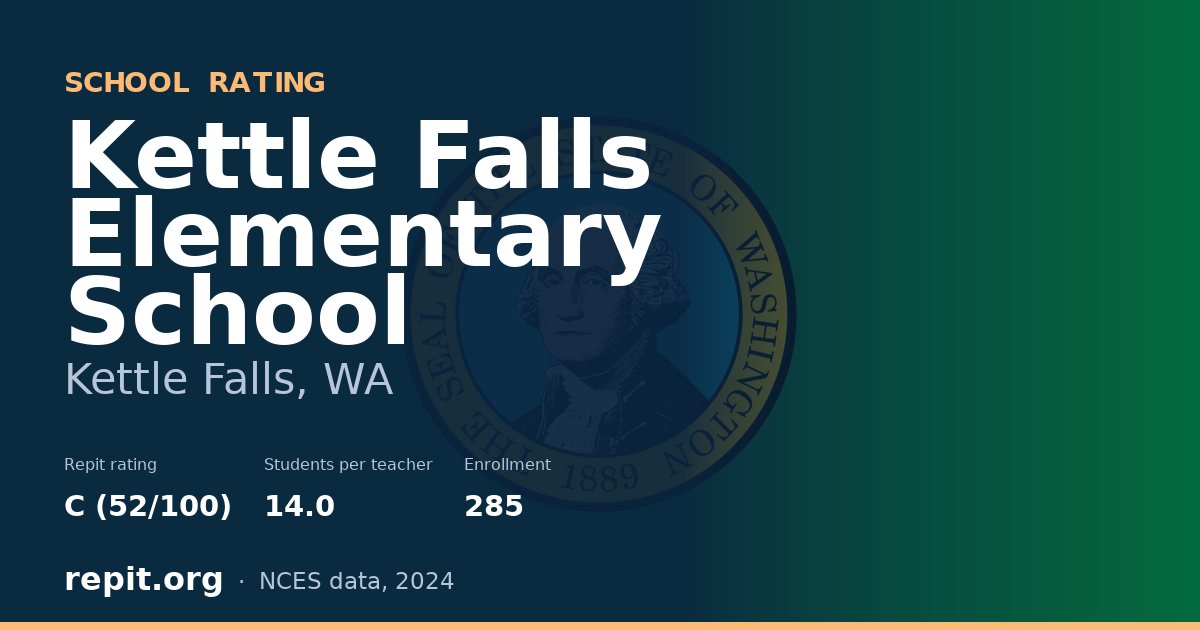 Kettle Falls Elementary School, Kettle Falls, WA — Repit school rating C (52/100)