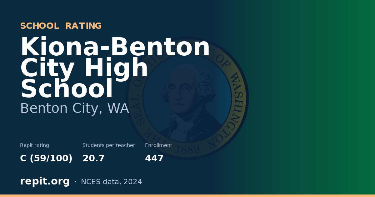 Kiona-Benton City High School, Benton City, WA — Repit school rating C (59/100)