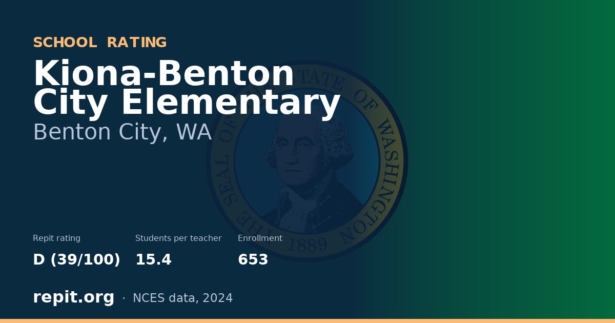 Kiona-Benton City Elementary, Benton City, WA — Repit school rating D (39/100)