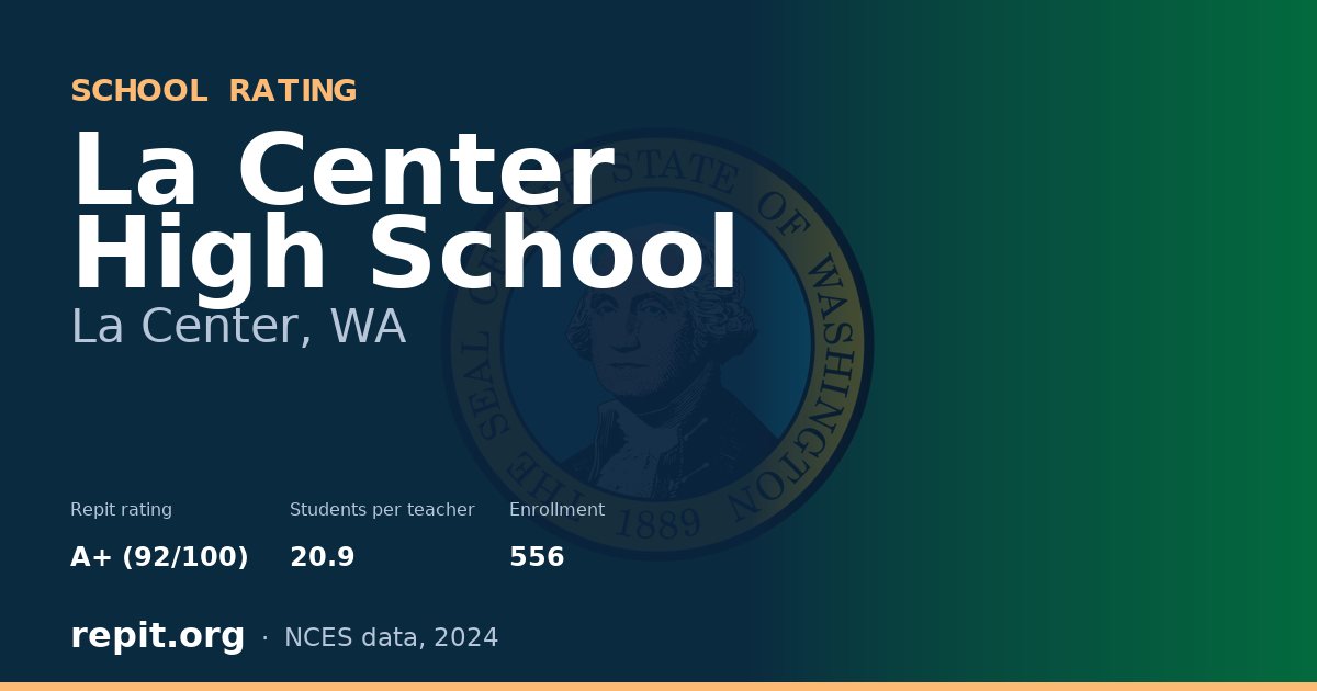 La Center High School, La Center, WA — Repit school rating A+ (92/100)
