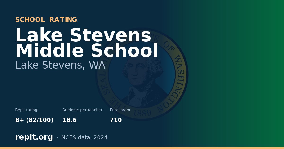 Lake Stevens Middle School, Lake Stevens, WA — Repit school rating B+ (82/100)