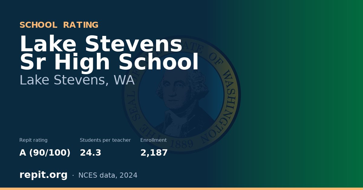 Lake Stevens Sr High School, Lake Stevens, WA — Repit school rating A (90/100)