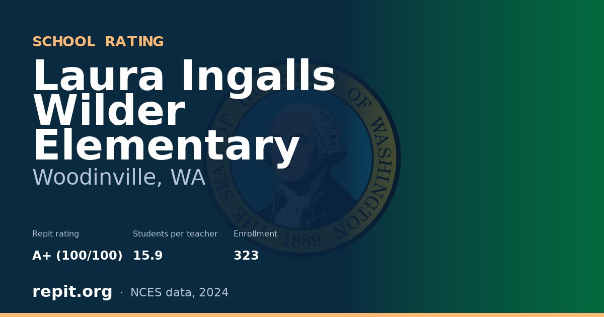 Laura Ingalls Wilder Elementary, Woodinville, WA — Repit school rating A+ (100/100)