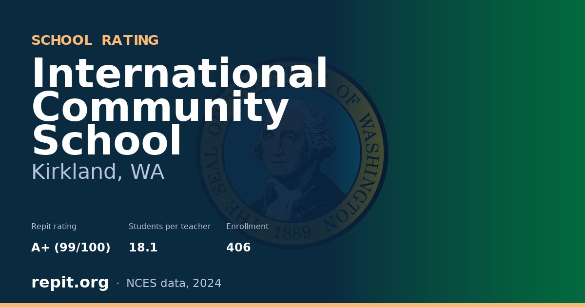 International Community School, Kirkland, WA — Repit school rating A+ (99/100)