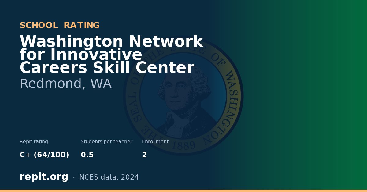 Washington Network for Innovative Careers Skill Center, Redmond, WA — Repit school rating C+ (64/100)