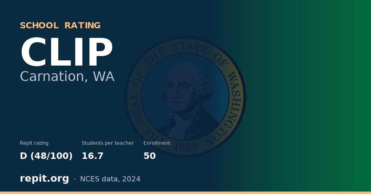 CLIP, Carnation, WA — Repit school rating D (48/100)