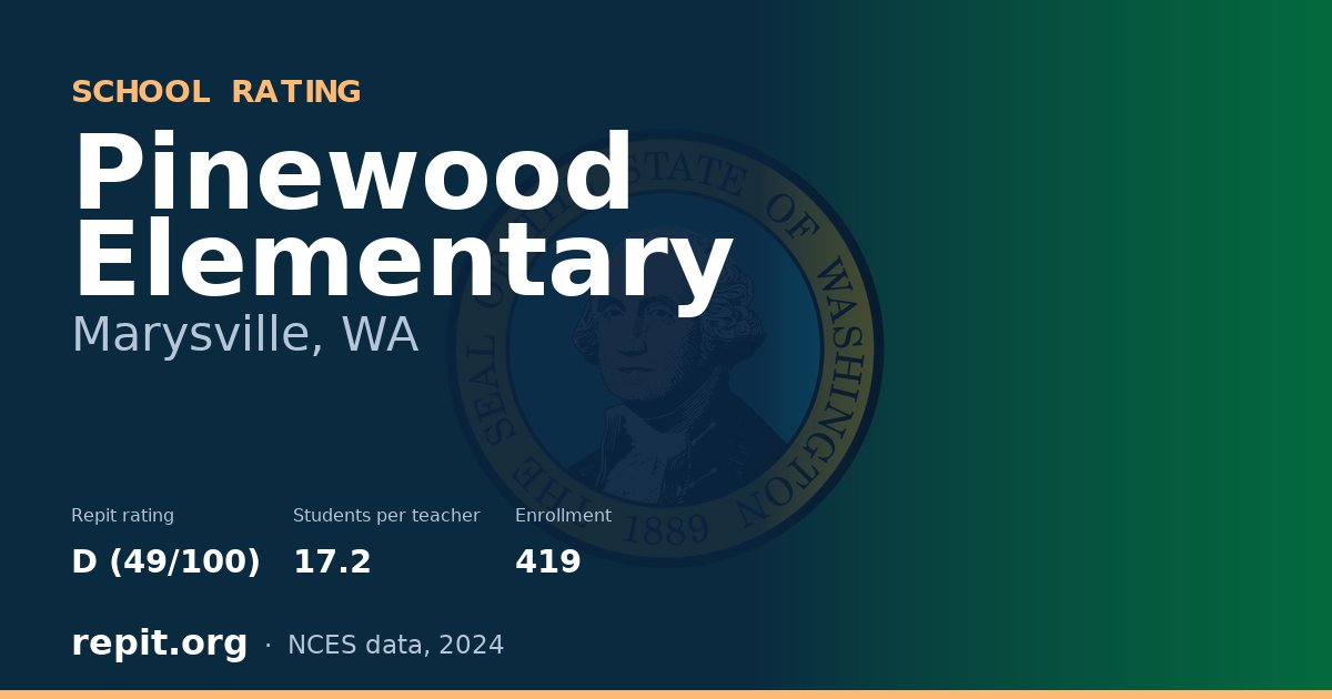 Pinewood Elementary, Marysville, WA — Repit school rating D (49/100)