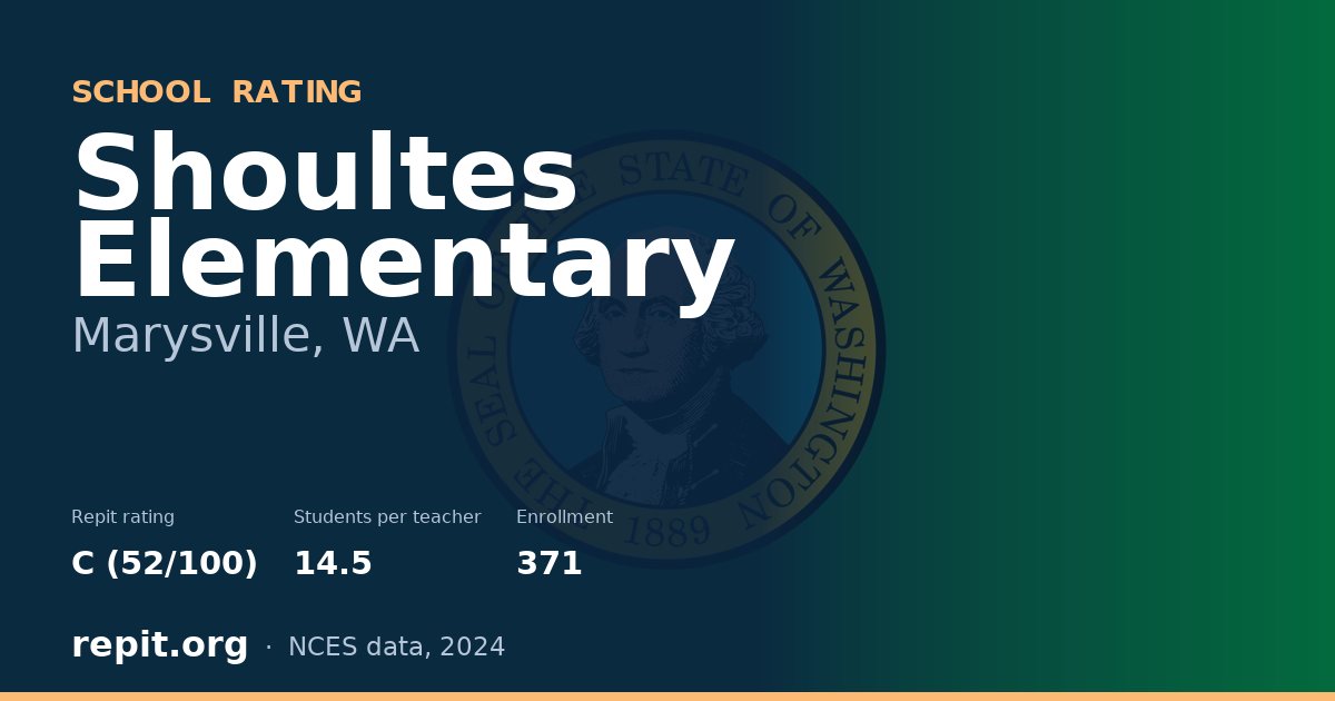 Shoultes Elementary, Marysville, WA — Repit school rating C (52/100)