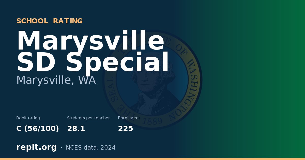 Marysville SD Special, Marysville, WA — Repit school rating C (56/100)