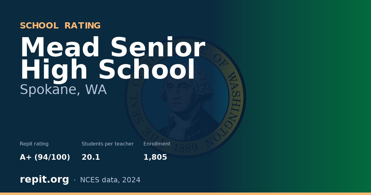 Mead Senior High School, Spokane, WA — Repit school rating A+ (94/100)