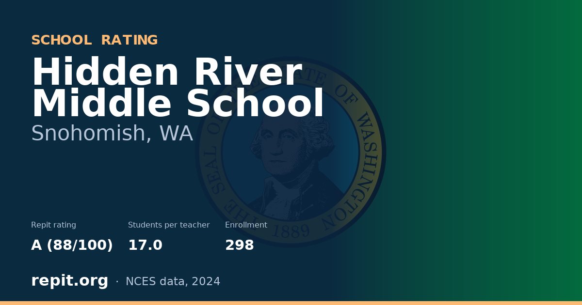 Hidden River Middle School, Snohomish, WA — Repit school rating A (88/100)