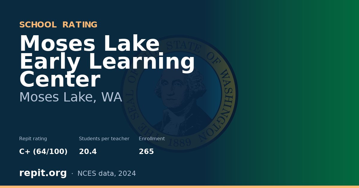 Moses Lake Early Learning Center, Moses Lake, WA — Repit school rating C+ (64/100)