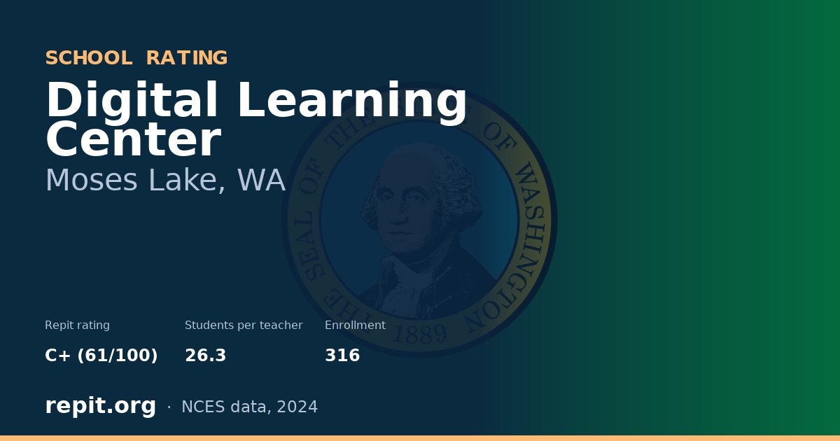 Digital Learning Center, Moses Lake, WA — Repit school rating C+ (61/100)
