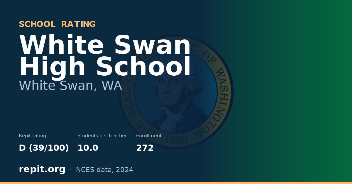 White Swan High School, White Swan, WA — Repit school rating D (39/100)