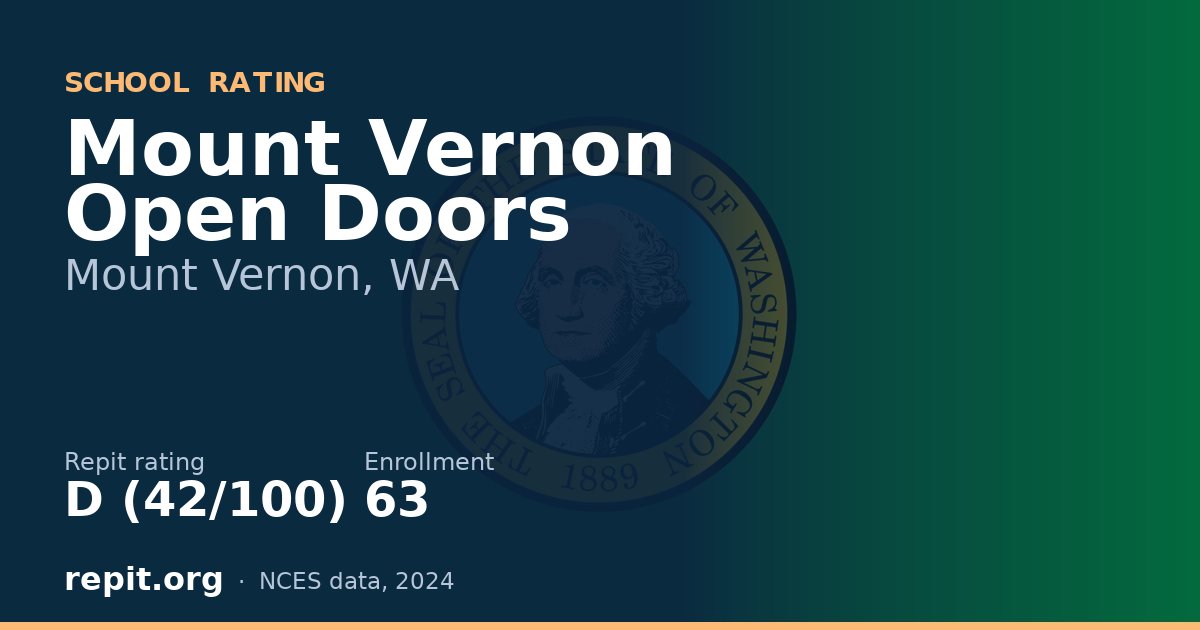 Mount Vernon Open Doors, Mount Vernon, WA — Repit school rating D (42/100)