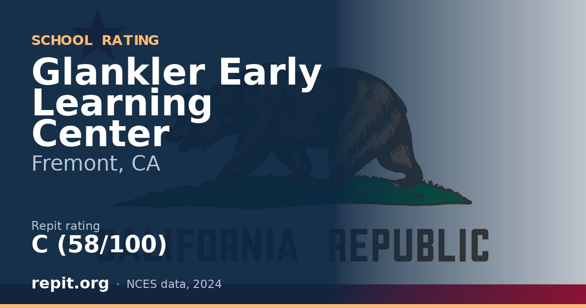 Glankler Early Learning Center, Fremont, CA — Repit school rating C (58/100)