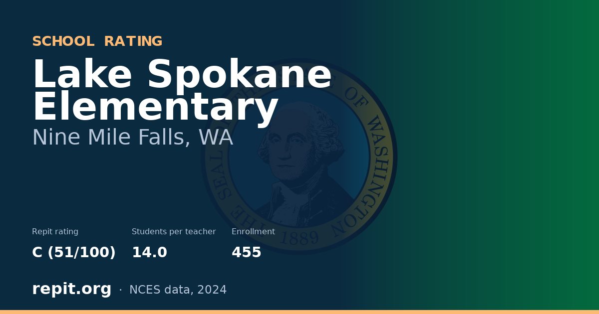 Lake Spokane Elementary, Nine Mile Falls, WA — Repit school rating C (51/100)