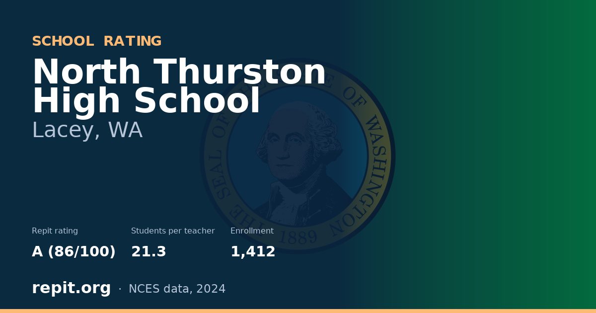 North Thurston High School, Lacey, WA — Repit school rating A (86/100)